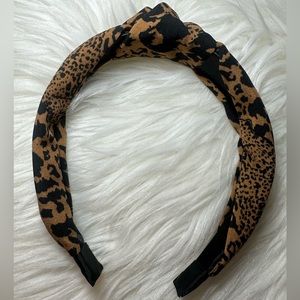 Women Top Knotted Headband Leopard Animal Print